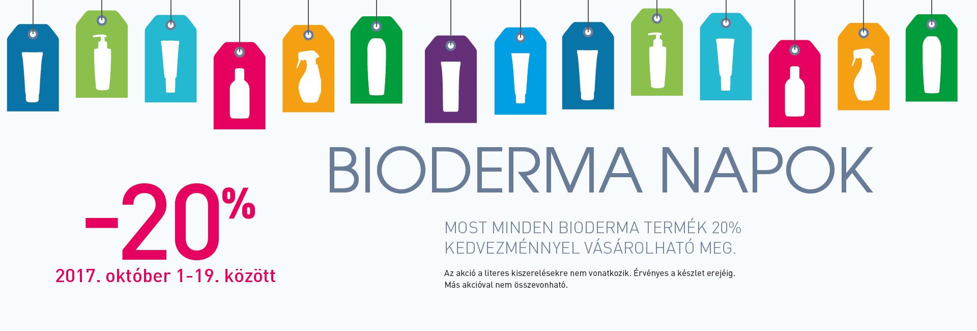 Minden Bioderma terméket 20-50% kedvezménnyel kínálunk 2017. október 1-19. között!