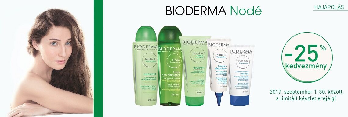 Minden Bioderma Nodé terméket 25% kedvezménnyel kínálunk!