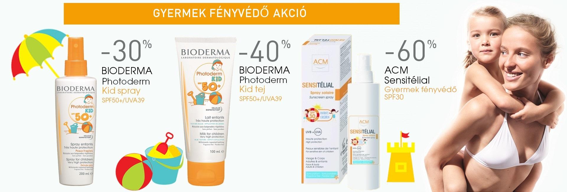 Gyermek fényvédők akár 60% kedvezménnyel!