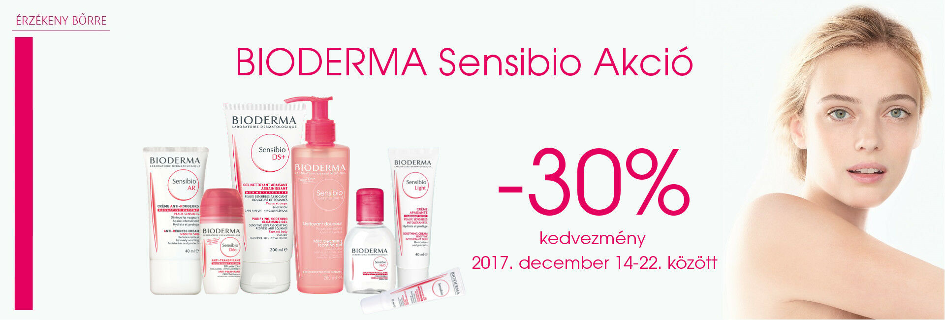 Bioderma Sensibio termékek érzékeny bőrre 30% kedvezménnyel!