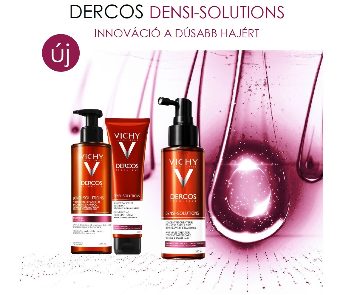 Vichy Dercos Densi Solutions termékcsald a vékonyszl, lelapulsra hajlamos haj dstsért!