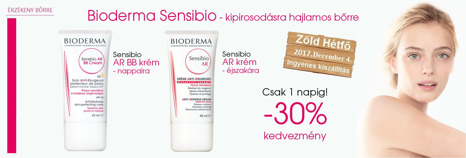 2017. december 4-én a Bioderma Sensibio AR és AR BB krémet 30% kedvezménnyel kínáljuk!