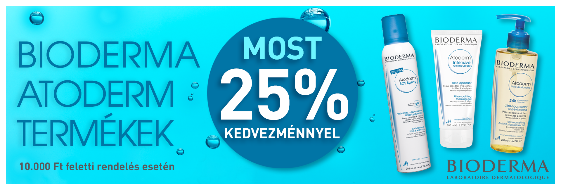 Most minden Bioderma Atoderm termékre 25% kedvezményt adunk!