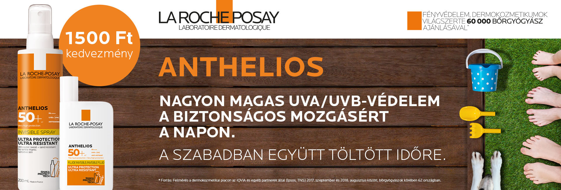 Most 1.500 Ft kedvezményt adunk minden La Roche-Posay Anthelios napvédő és Posthelios napozás utáni termék árából!