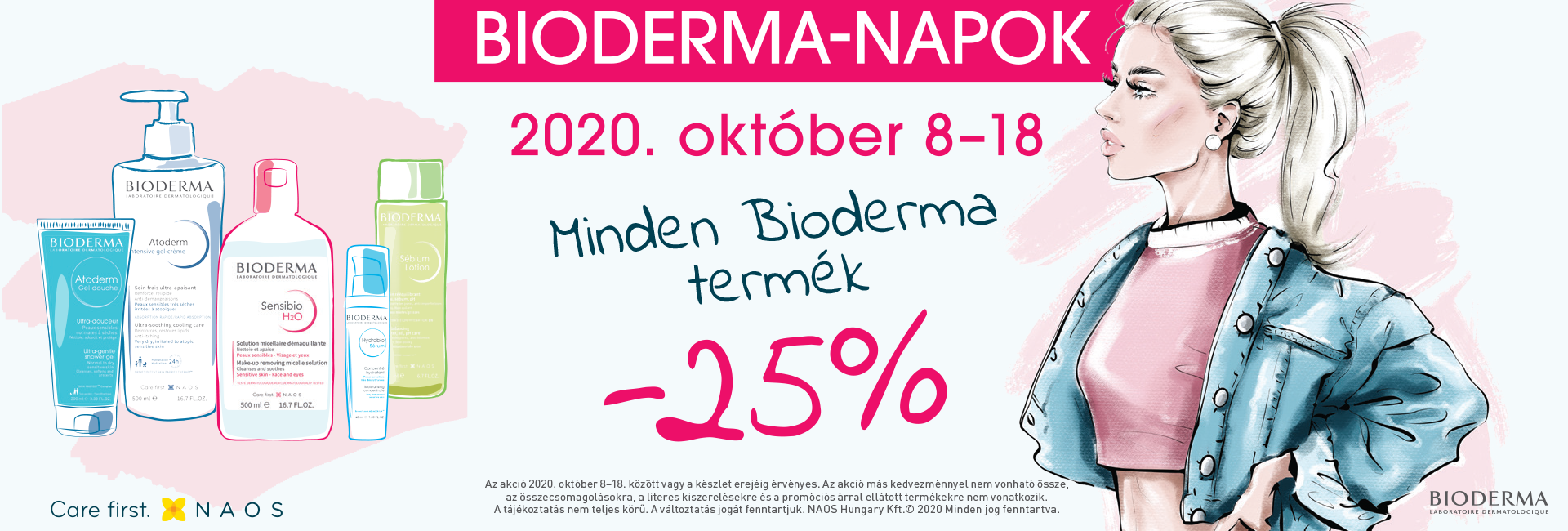 2020. október 5-19. között minden Bioderma terméket 25% kedvezménnyel kínálunk!