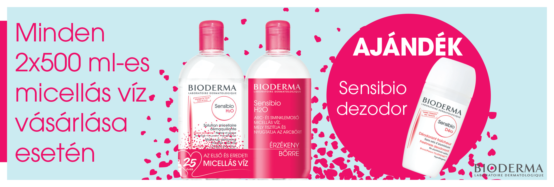 Bioderma Micellafesztivál: Bioderma H2O micellás vizek - a 2. terméket most akár 80% kedvezménnyel kínáljuk!