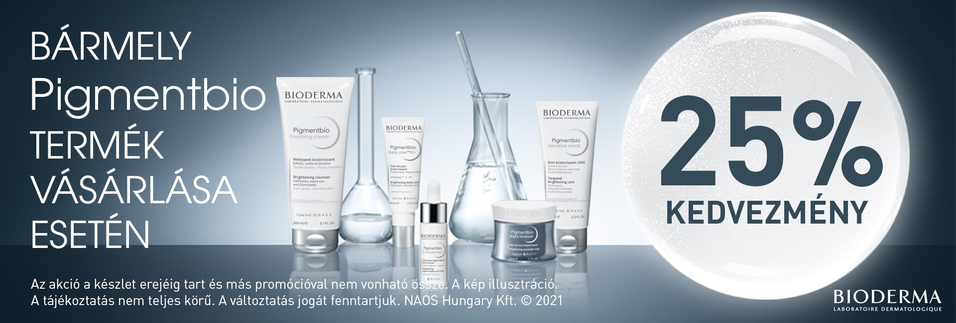 2021. február 11-28. között minden Bioderma Pigmentbio termékre 25% kedvezményt adunk! 