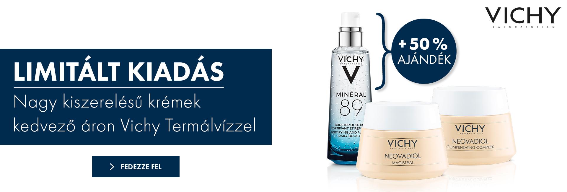 Vichy nappali arckrémek most 75ml-es kiszerelésben az 50ml-es áráért!