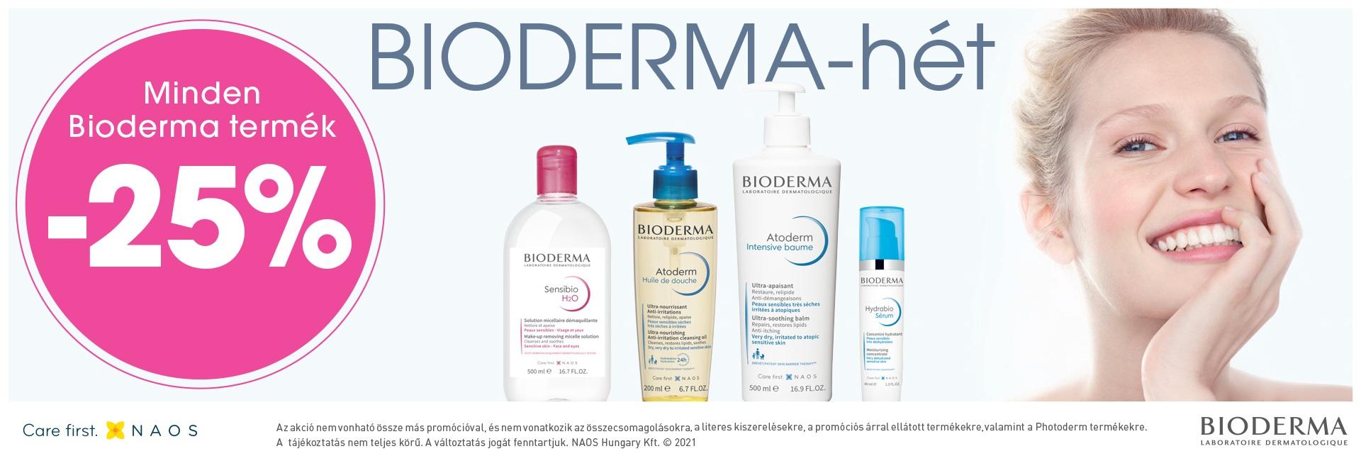 2021. május 10-24. között minden Bioderma terméket 25% kedvezménnyel kínálunk!