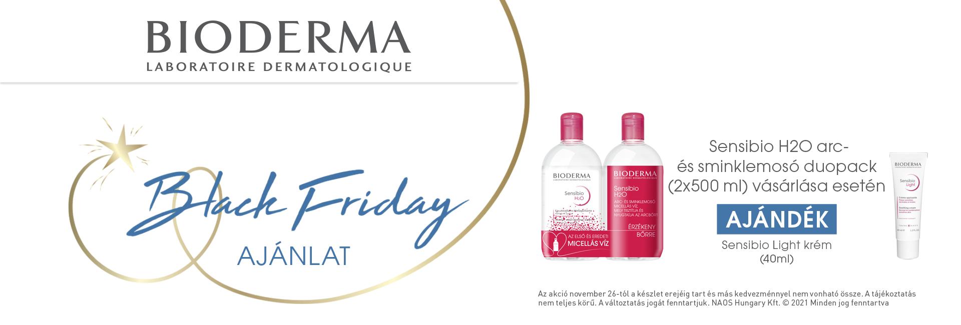 Most minden Bioderma Sensibio H2O 2x500ml-es Duo Pack vásárlása esetén megajándékozzuk 1db Bioderma Sensibio Light krém 40ml termékkel. Az ajándék értéke: 6.420 Ft!