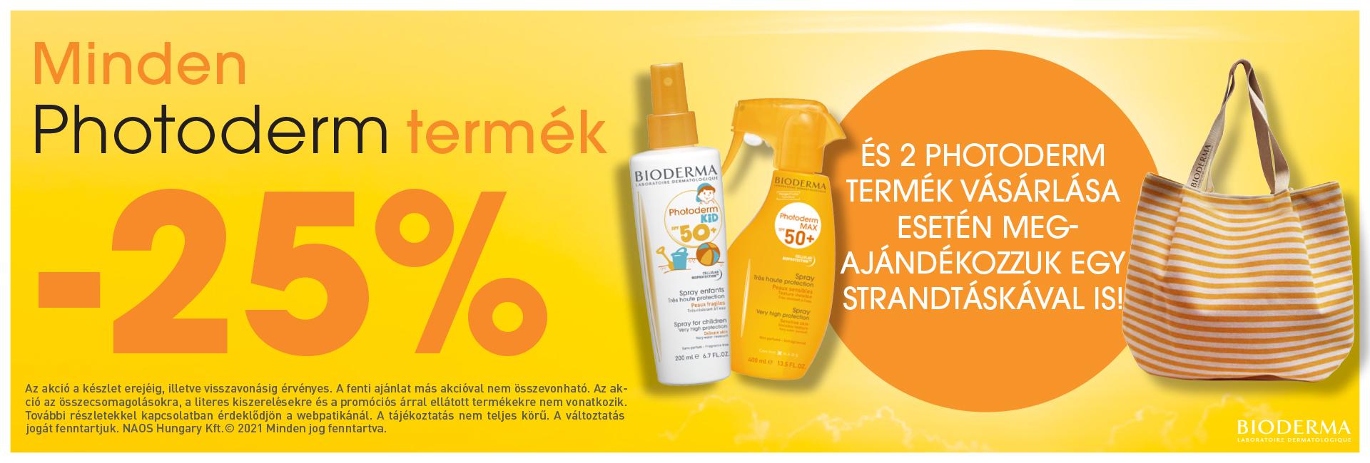 Most 25% kedvezményt adunk minden Bioderma Photoderm fényvédőre!