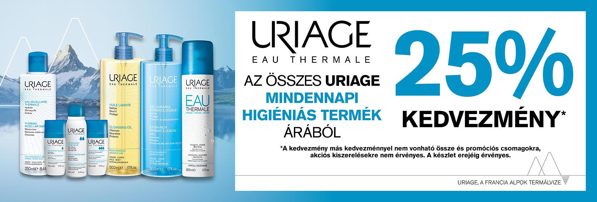2021. október 15-31. között minden Uriage mindennapos ápoló termék 30%-os kedvezménnyel kapható! 