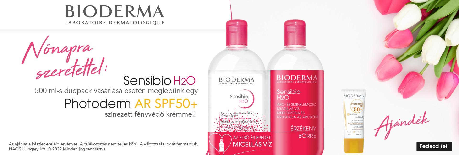 Bioderma Micellafesztivál: Bioderma H2O micellás vizek - a 2. terméket most akár 80% kedvezménnyel kínáljuk! 