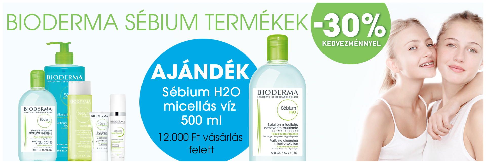 2020. szeptember 30-ig minden Bioderma Sébium terméket 30% kedvezménnyel kínálunk!