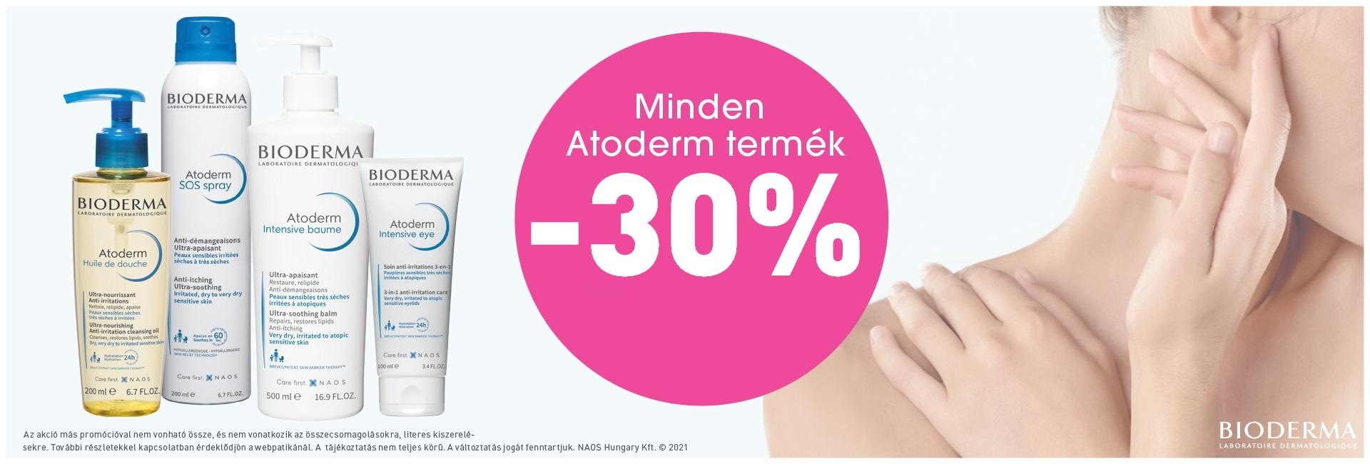 2022. január 17-ig 25% kedvezményt adunk minden Bioderma Atoderm termékre!