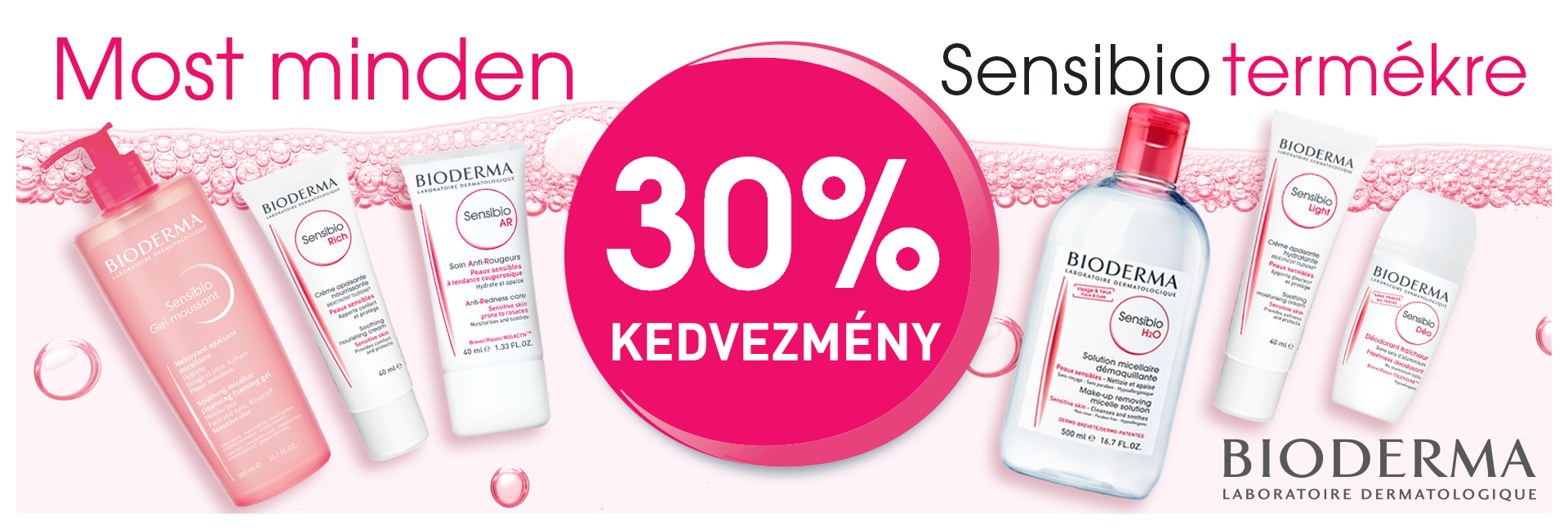 2020. november 1-5. között 30% kedvezményt adunk minden Bioderma Sensibio termékre!