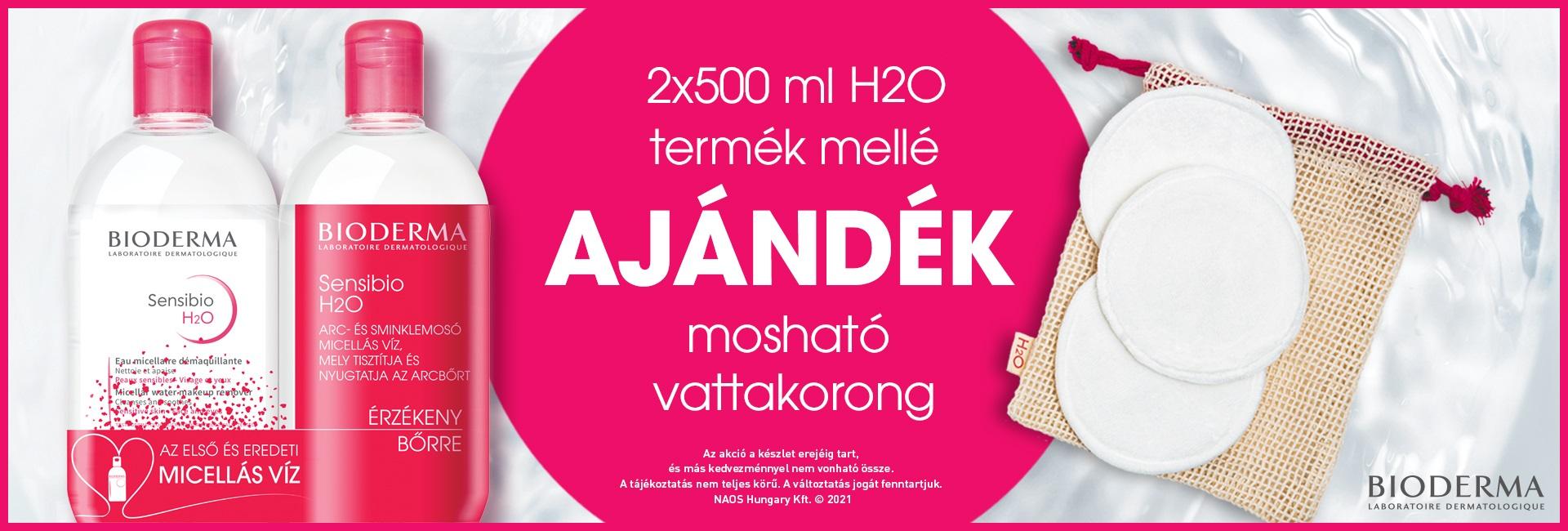 Bioderma Micellafesztivál: Bioderma H2O micellás vizek - a 2. terméket most akár 80% kedvezménnyel kínáljuk! 