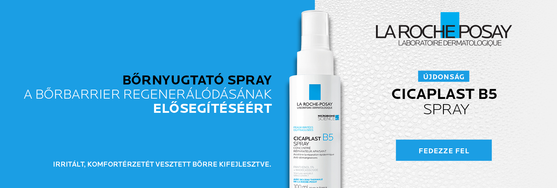 Megérkezett a La Roche-Posay Cicaplast B5 Bőrnyugtató spray a bőrbarrier regenerálódásának elősegítéséért érintésmentes felvitellel az optimális higiéniáért.