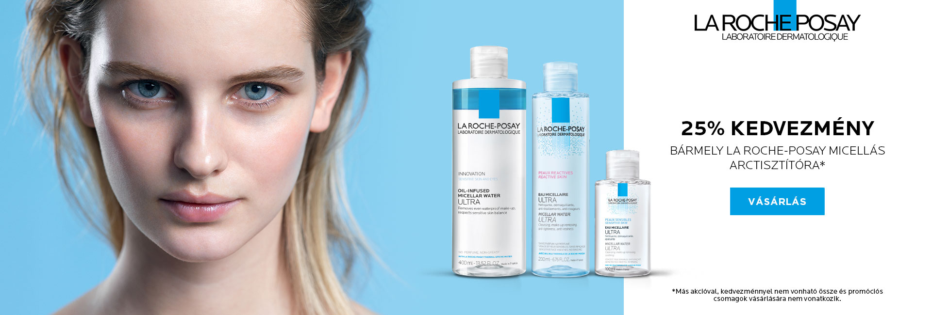 2021. január 11-18. között 25% kedvezményt adunk minden La Roche-Posay micellás arctisztító termékre!