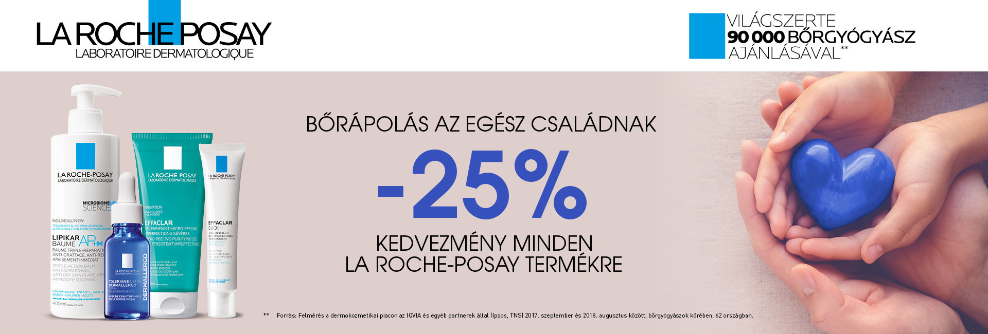 2020. június 20-29. között 25% kedvezményt adunk minden La Roche-Posay termék árából!