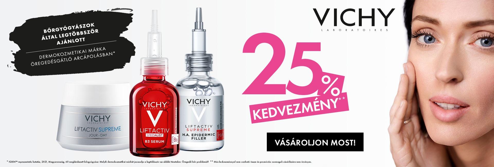 Tavaszi Vichy napok: 2022. április 7-11. között 25% kedvezményt adunk minden Vichy termékre!