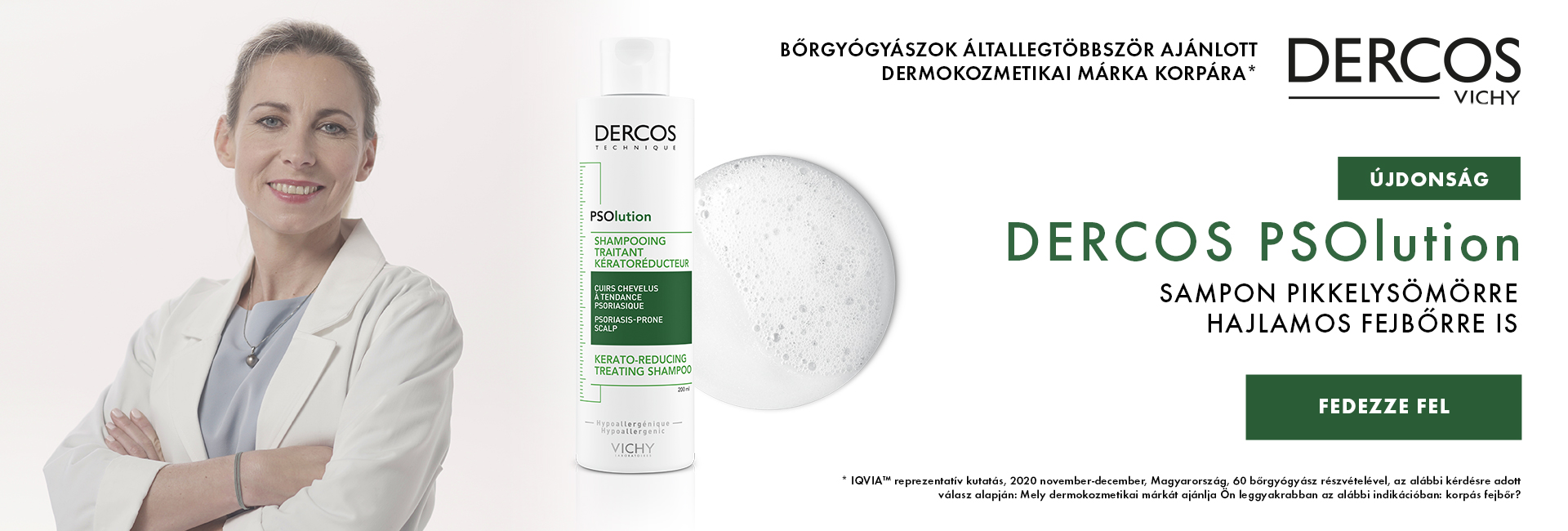 ÚJ Innováció: Vichy Dercos PSolution sampon pszoriázisos fejbőrre