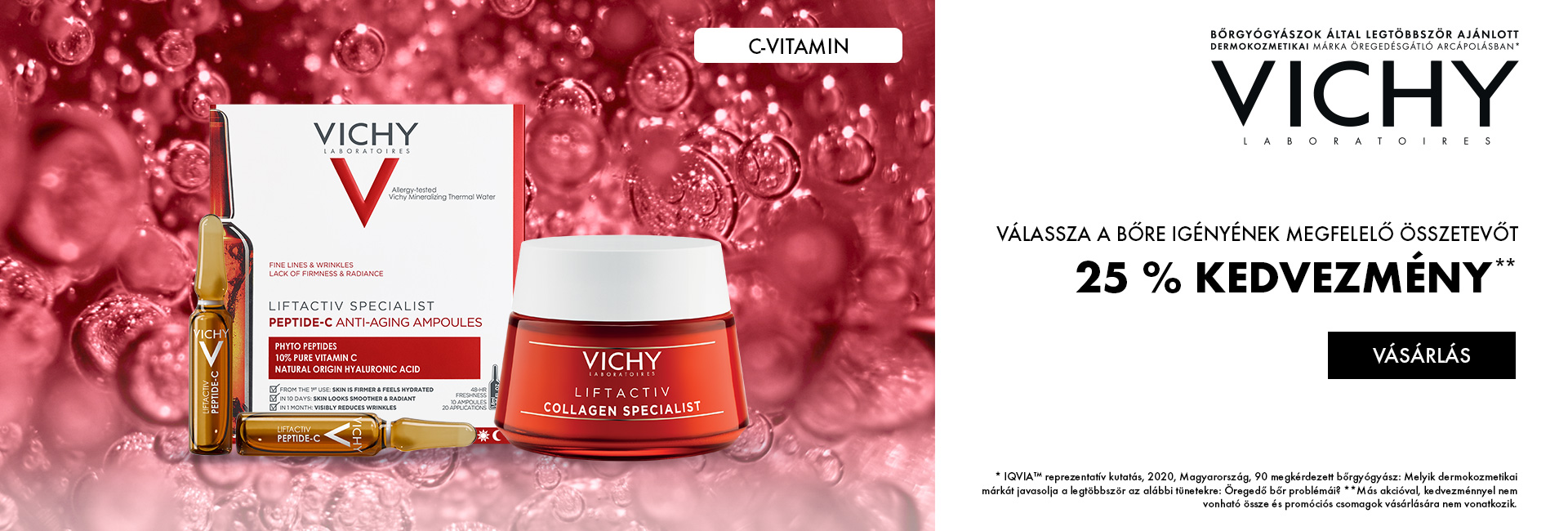  Vichy Liftactiv COLLAGEN SPECIALIST arcápolási rutin C-vitaminnal