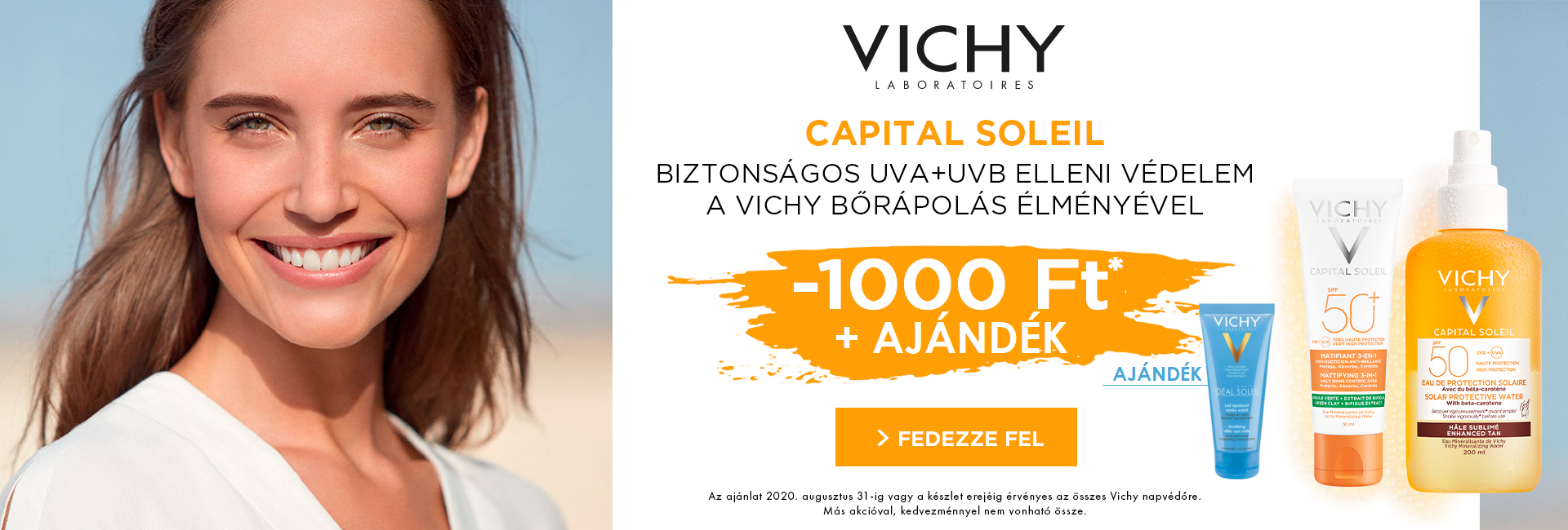Most minden Vichy Ideal Soleil és Capital Soleil napozó árából 1.000 Ft kedvezményt adunk!