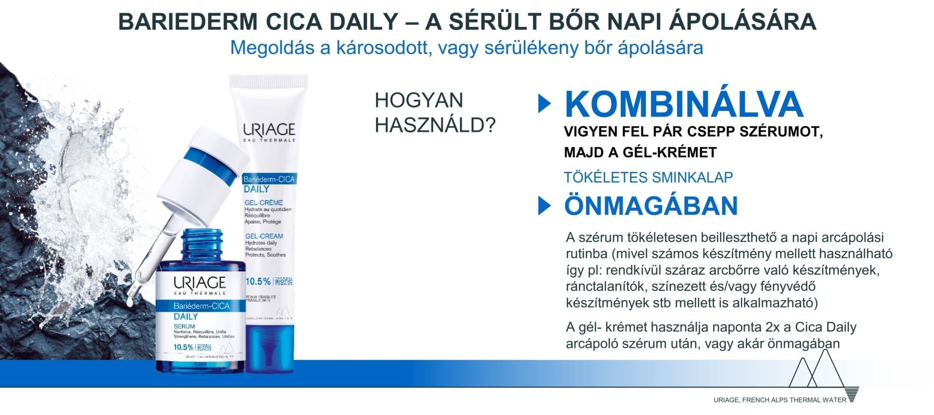 Uriage BARIÉDERM CICA Daily arcápoló szérum 30ml