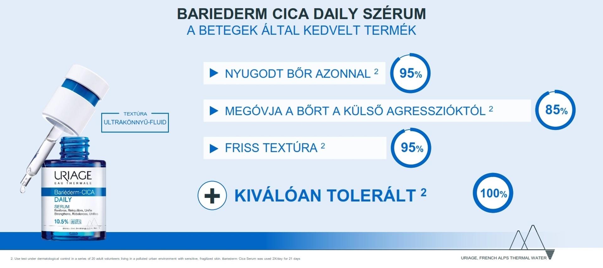 Uriage BARIÉDERM CICA Daily arcápoló szérum 30ml