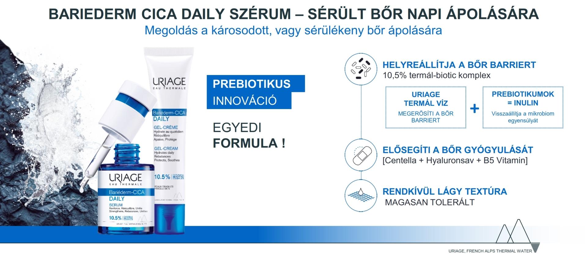 Uriage BARIÉDERM CICA Daily arcápoló szérum 30ml