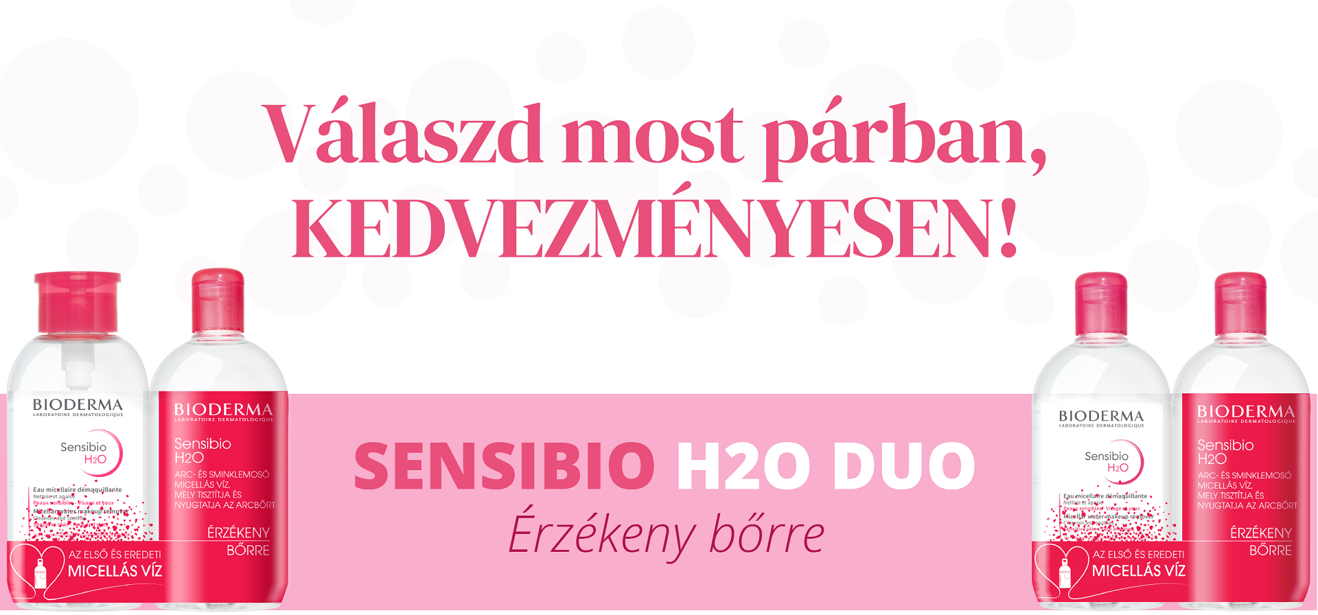 Micellafesztivál: Most a Bioderma H2O micellás oldaltokat duo pack-ban kínáljuk minimum 35%-os kedvezménnyel!