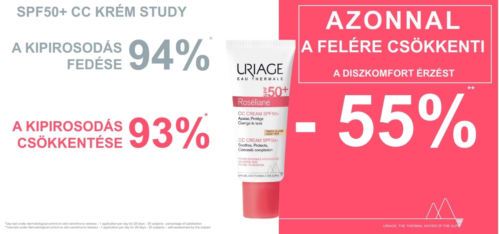 Uriage ROSÉLIANE CC Krém SPF50+ rosacea ellen 40ml