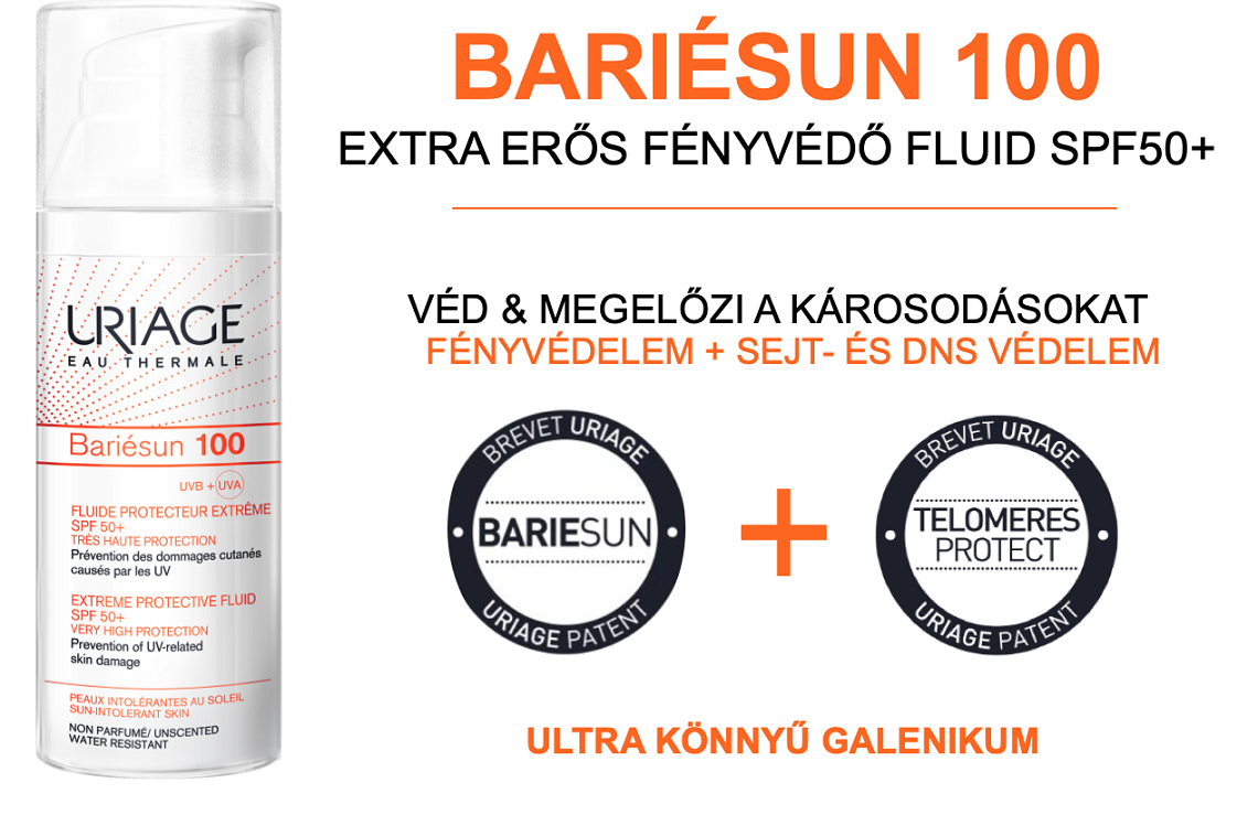 Uriage BARIÉSUN 100 Extra erős fényvédő fluid SPF50+