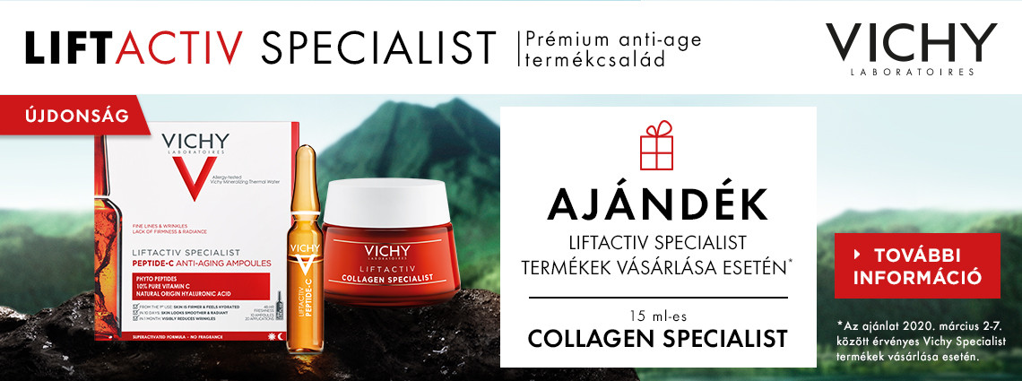 ÚJDONSÁG a Vichy-től: Liftactiv Specialist Peptide-C ránctalanító ampulla