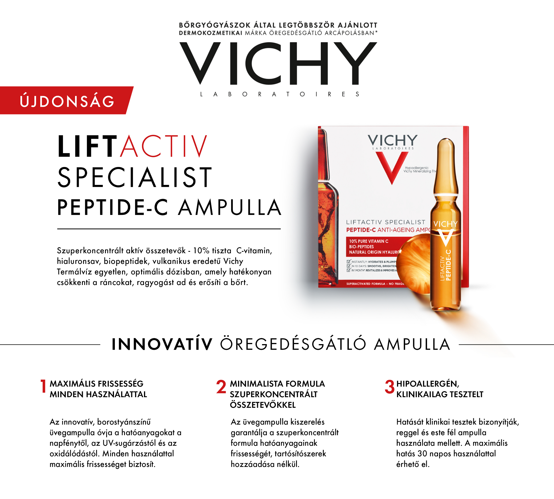 Öregedésgátló innováció ráncok, feszességvesztés és fakó arcbőr ellen.