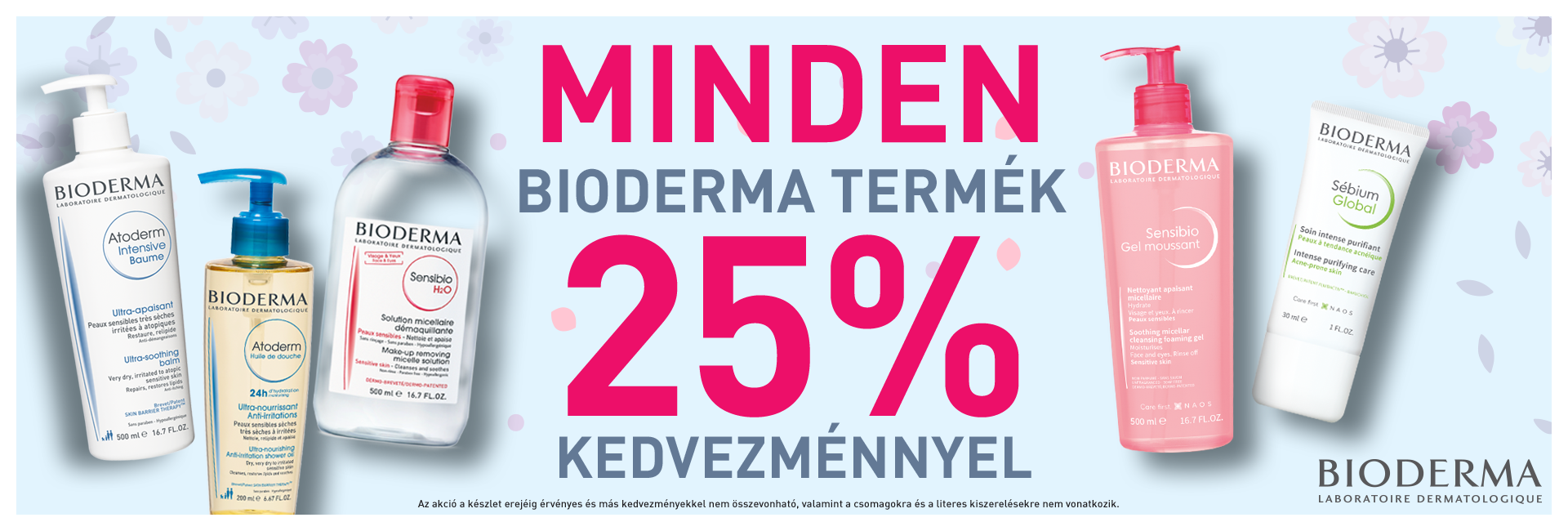 JOY NAPOK: 2020. május 14-18. között minden Bioderma terméket 25% kedvezménnyel kínálunk!