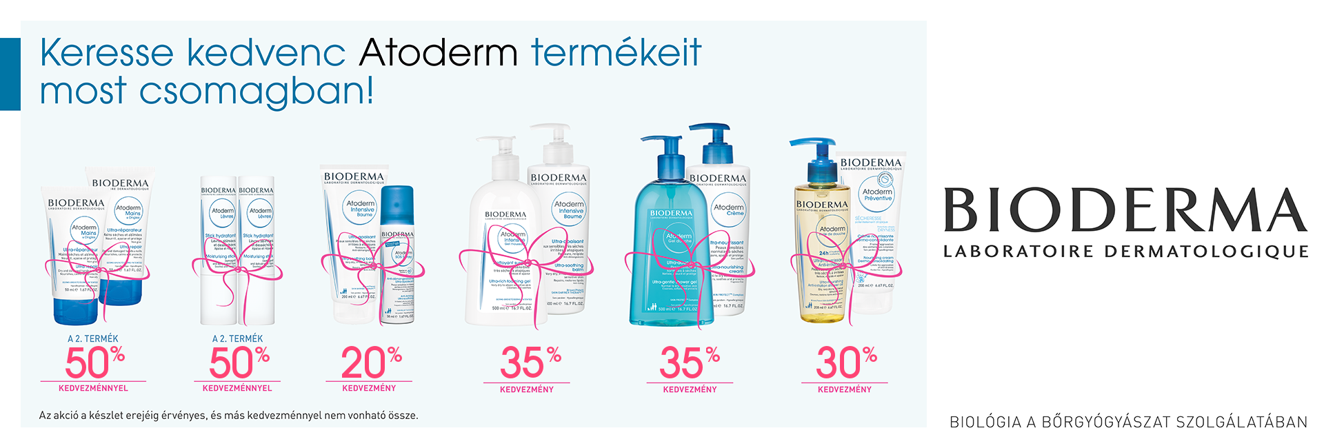 2019. őszi kényeztető és bőrápoló csomagok a Bioderma Atodermtől.
