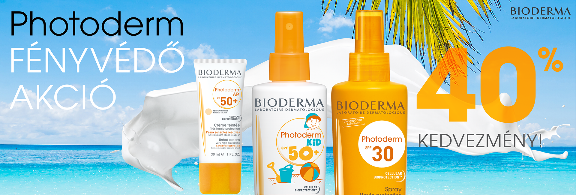2018. augusztus 29-től számos Bioderma Photoderm fényvédőt 40% kedvezménnyel kínálunk csak a készlet erejéig!