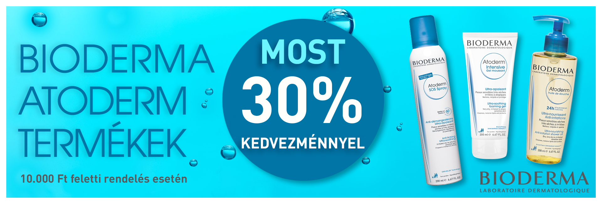 2020. február 10-17. között a Bioderma Atoderm termékeket 25% kedvezménnyel kínáljuk! 
