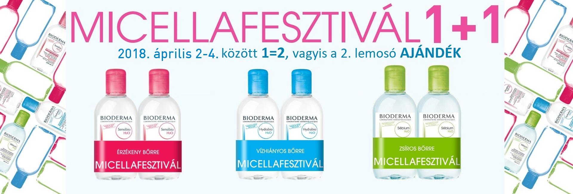 2018. április 2-4. között a Bioderma micellás arclemosó duo pack-ok különleges akciója: 1-t fizet 2-t kap!