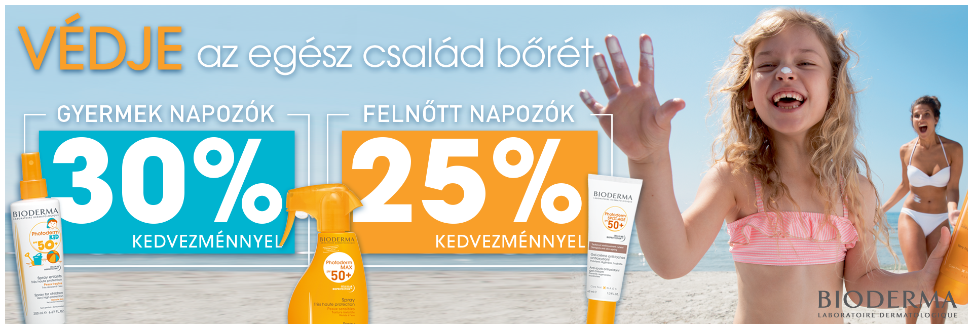 Most minden Bioderma Photoderm fényvédőt minimum 25% kedvezménnyel kínálunk!