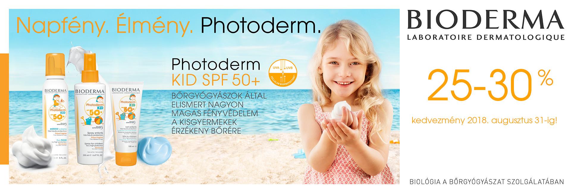 Bioderma Photoderm Kid gyermek fényvédők 25-30% kedvezménnyel