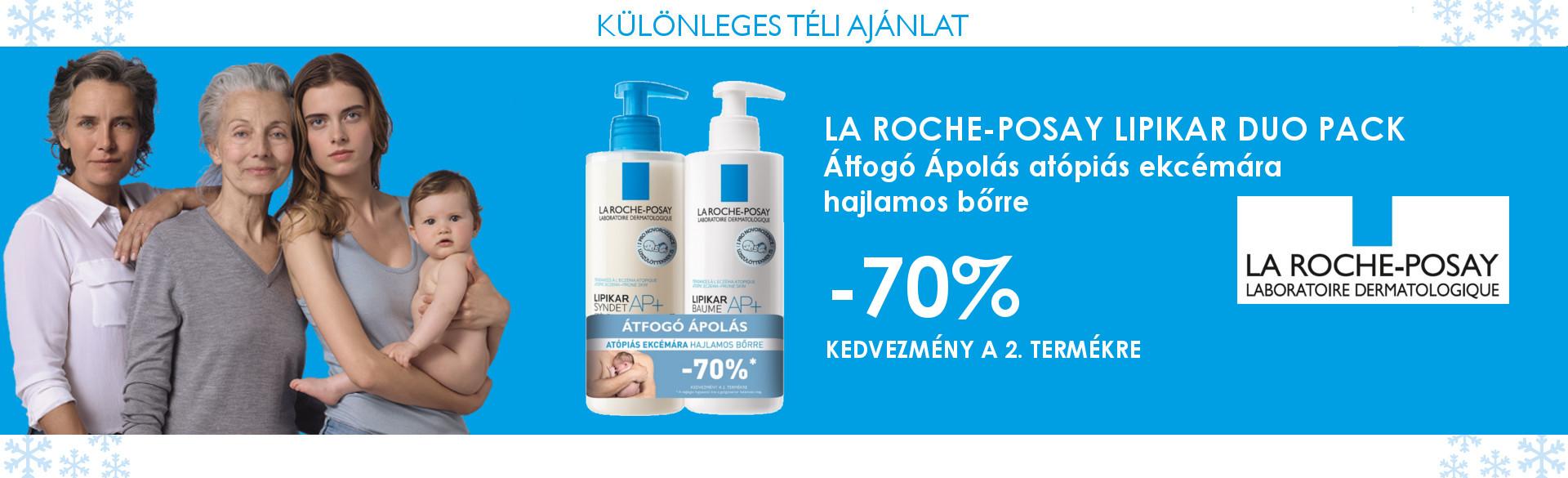 La Roche-Posay Lipikar Duo Pack Átfogó ápolás atópiás ekcémára hajlamos bőrre: 70% kedvezményt adunk a 2. termékre!
