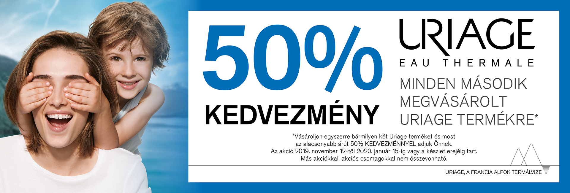 2020. január 15-ig 50% kedvezményt adunk a második Uriage termékre!