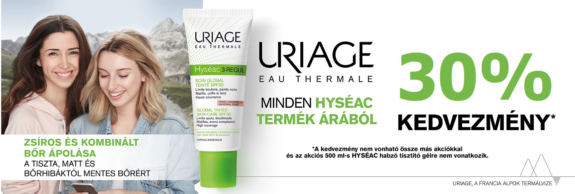 2020. március 30-ig minden Uriage Hyséac termékre 30% kedvezményt adunk! 