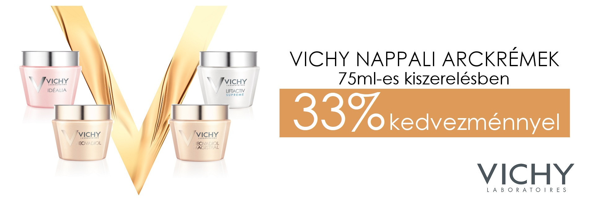 Vichy nappali arckrémek 75ml-es kiszerelésben most 33% kedvezménnyel