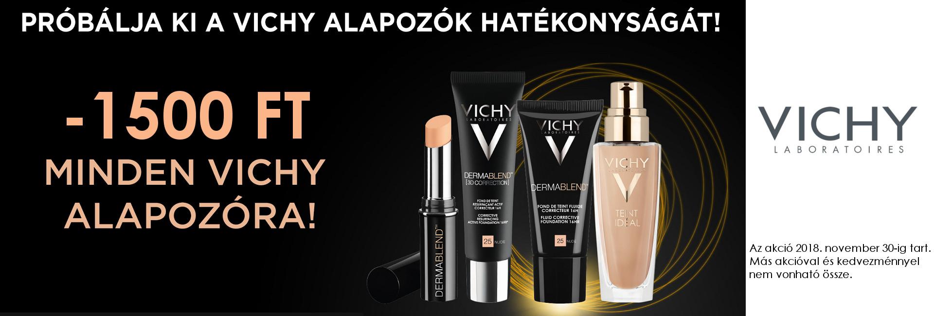 Minden Vichy alapozót 1.500 Ft kedvezménnyel kínálunk november 30-ig!