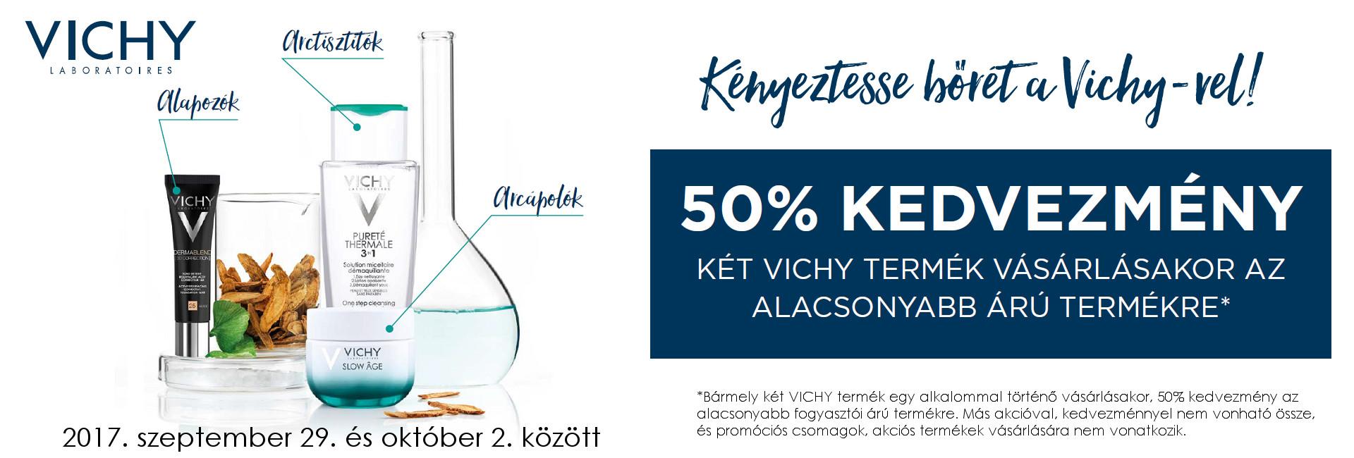 2017. október 2-án a 2. Vichy terméket 50% kedvezménnyel kínáljuk!