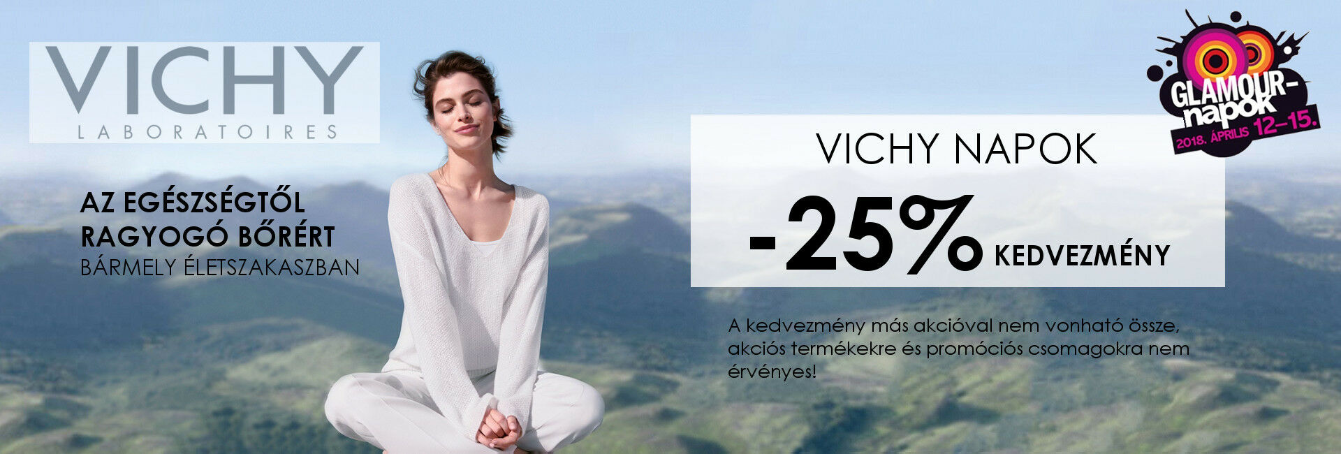 2018. április 12-15. között minden Vichy terméket 25% kedvezménnyel kínálunk!